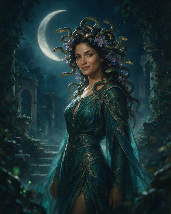 🐍 Moonlit Medusa Portrait