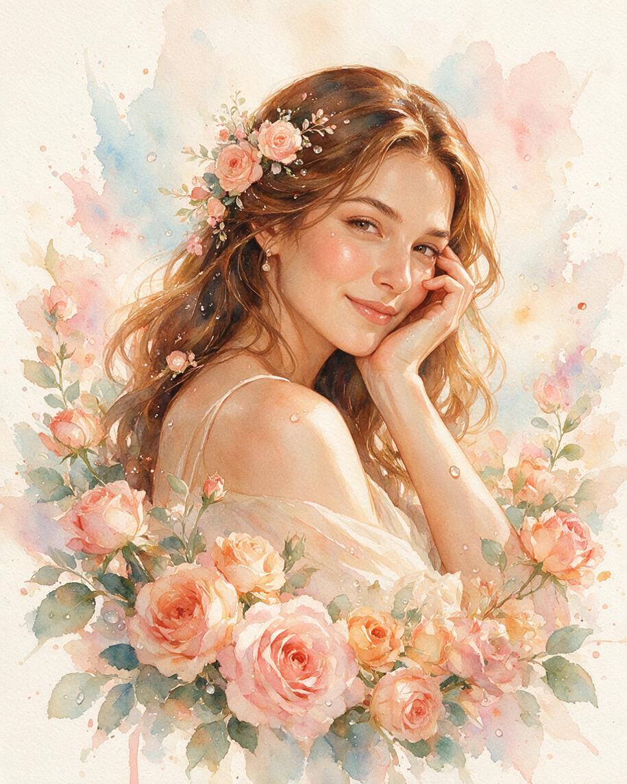 🌹 Rosewater Flower Fairy Portrait