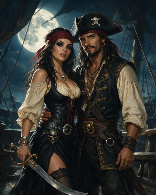 🏴‍☠️ Moonlit Pirate Lovers