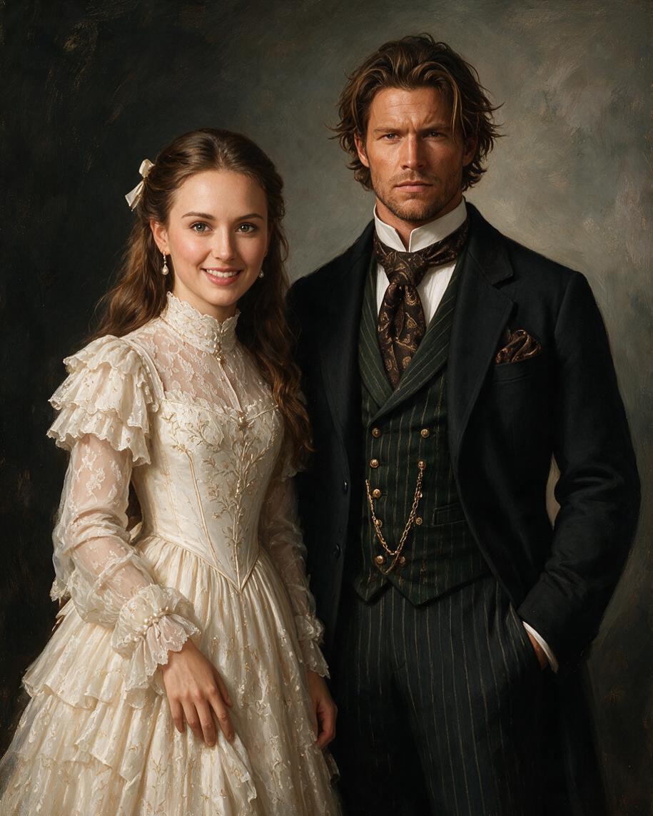 🖌️ Oil Painting Style Couple Portraits