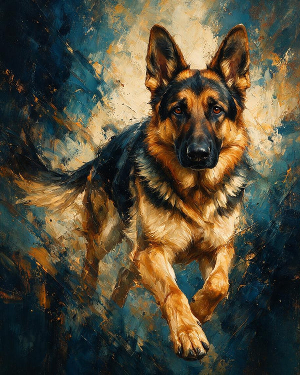 🎨 Dynamic Impasto Canine