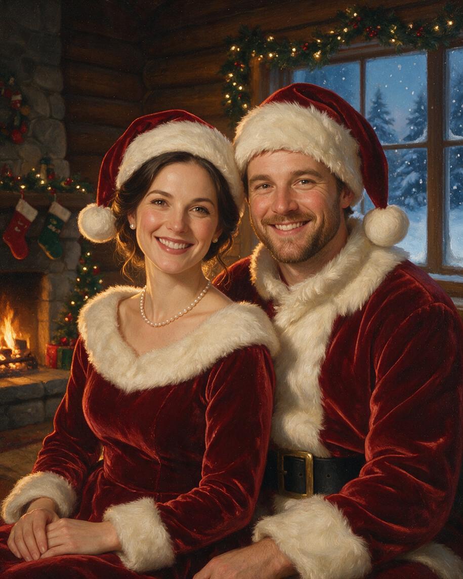🎄 Fireside Santa Sweethearts