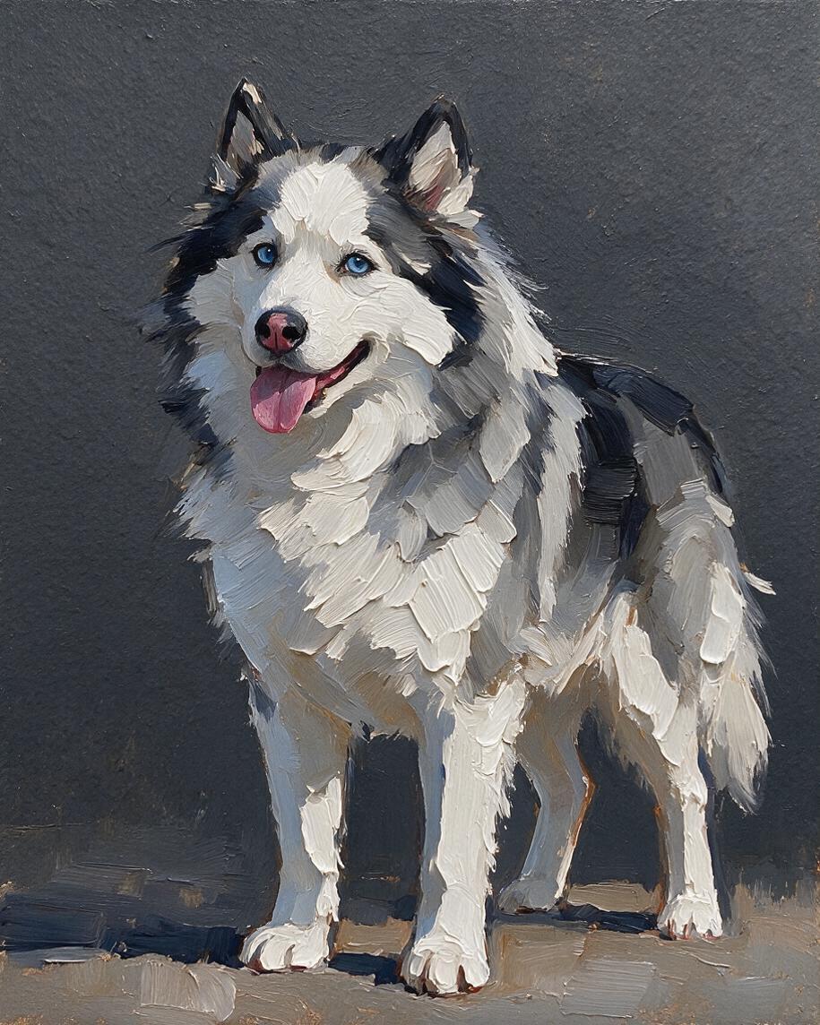 🖌️ Impasto Style Pet Portrait