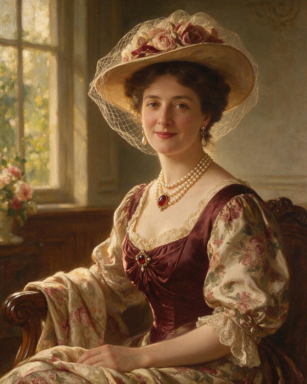 🌹 Victorian Rose Parlor Portrait