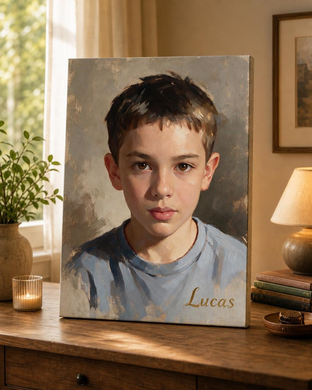 👦 Boy Oil Portrait