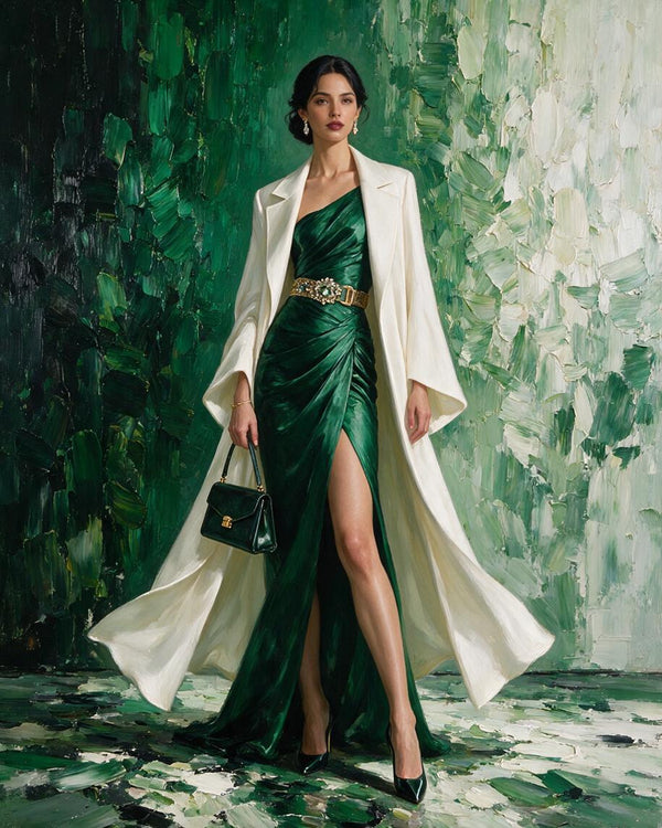💚 Emerald Couture Impasto Portraits