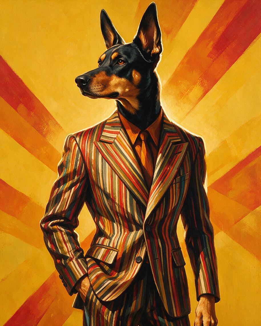 🕺 Retro Stripe Canine