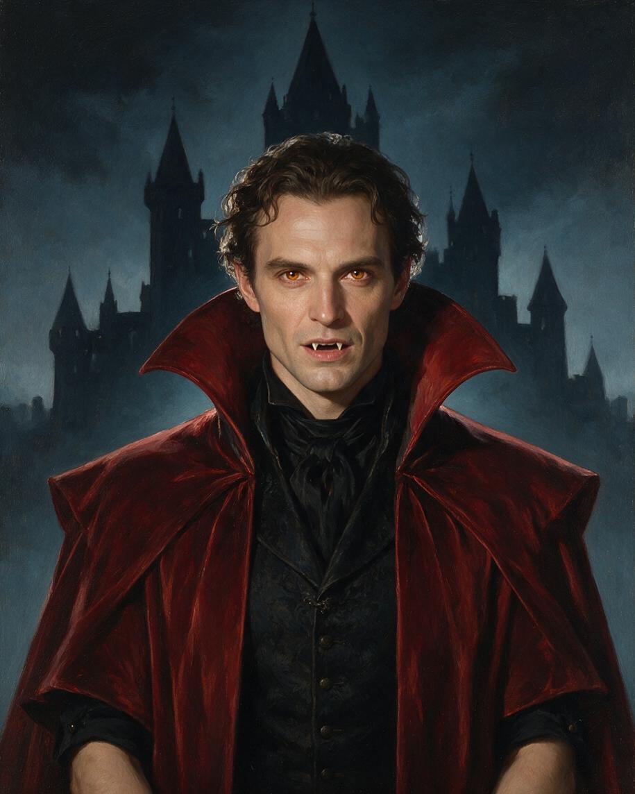 🧛 Crimson Castle Vampire Portrait