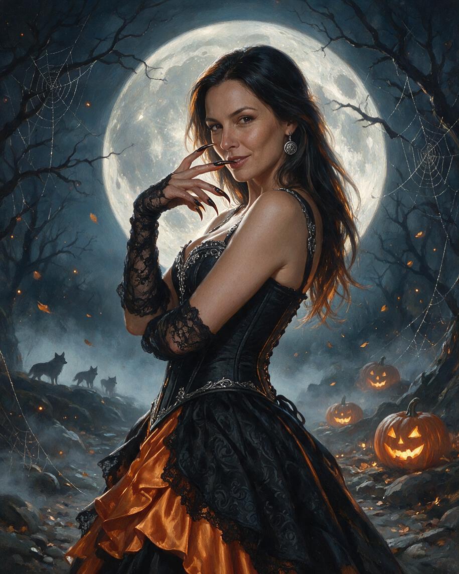 🕸️ Moonlit Halloween Enchantress