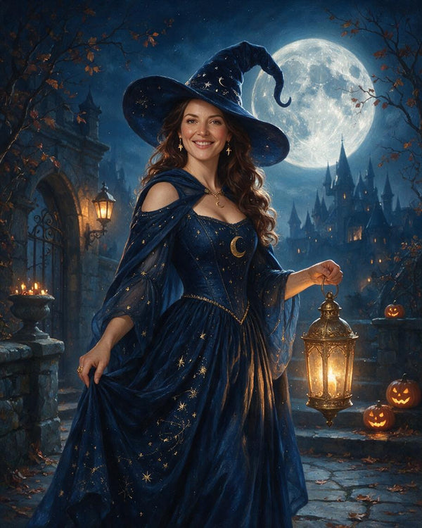 🌙 Moonlit Halloween Witch