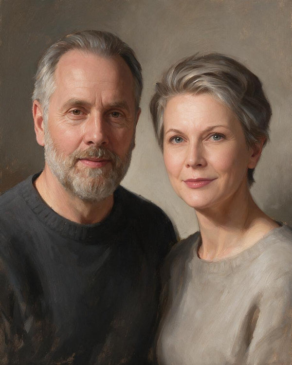 🖌️ Oil Painting Style Couple Portraits