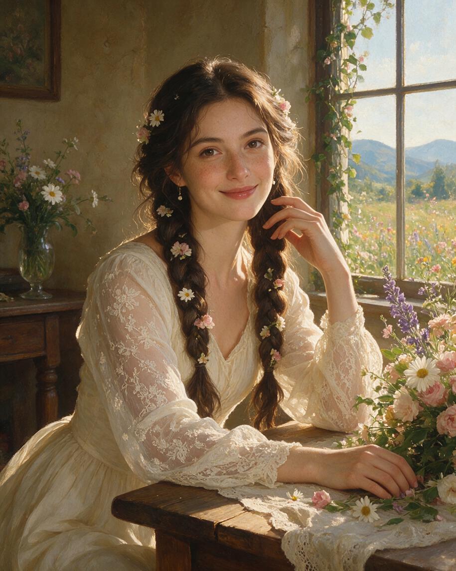 🌼 Daisy Cottage Portrait