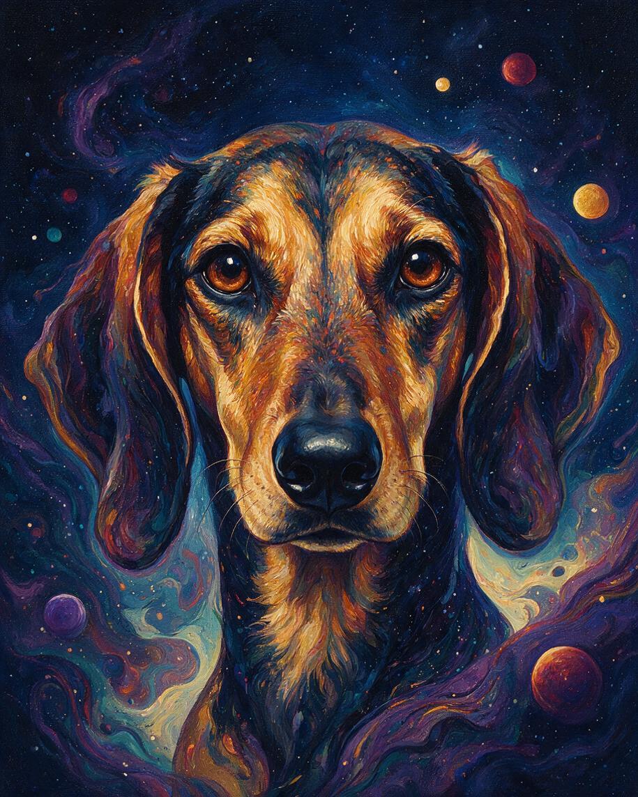 🌌 Psychedelic Cosmic Pet Portrait