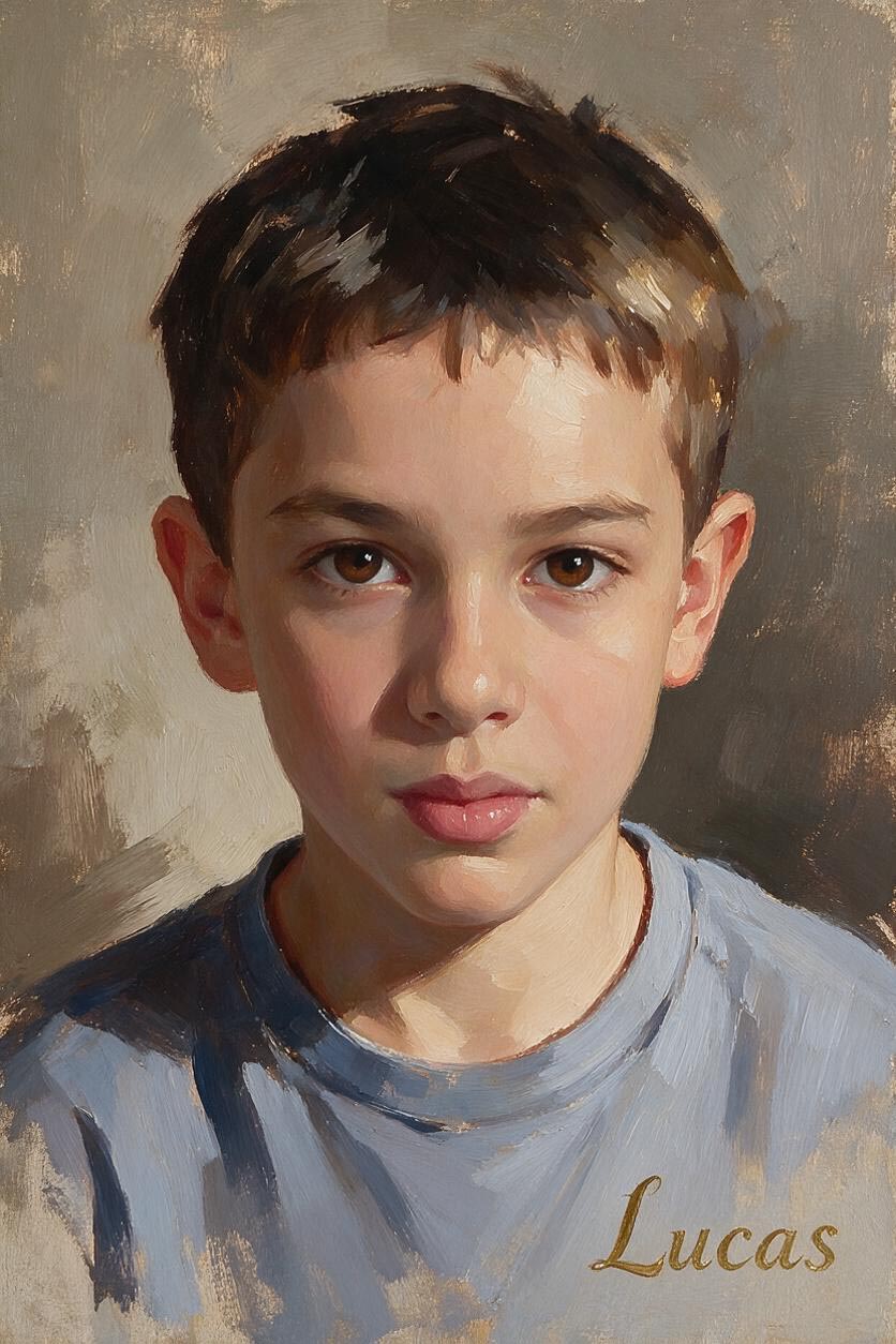 👦 Boy Oil Portrait