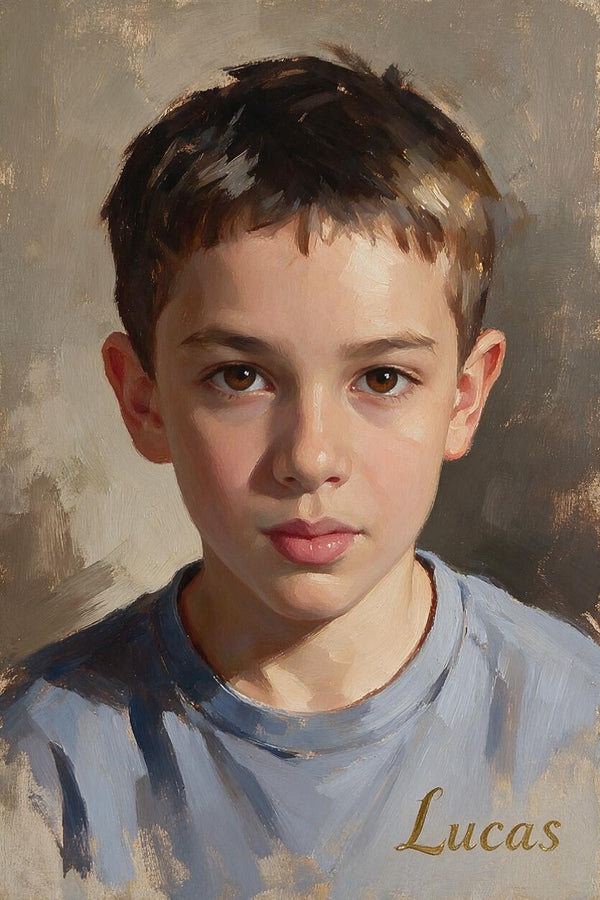 👦 Boy Oil Portrait