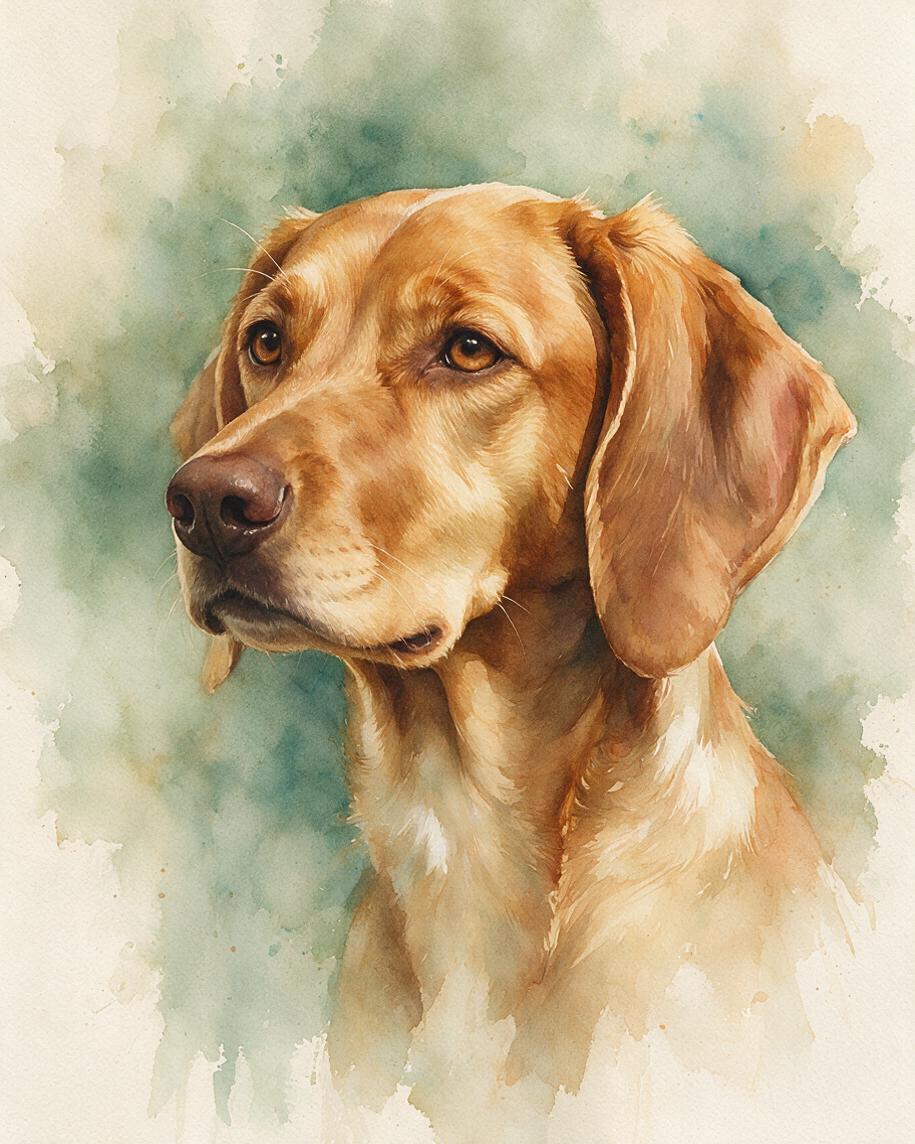 🎨 Luminous Watercolor Companion Portrait