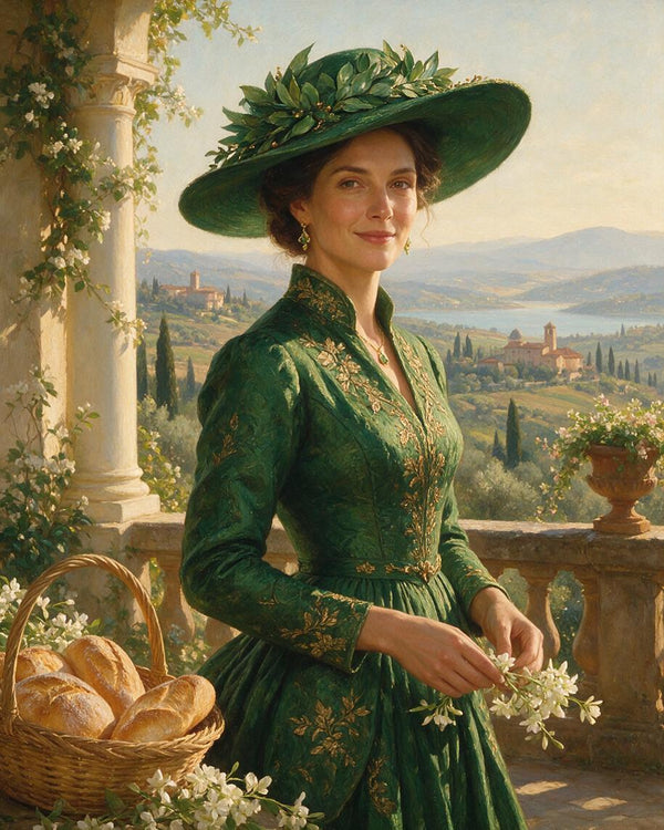 🌿 Emerald Grace Beneath Tuscan Skies