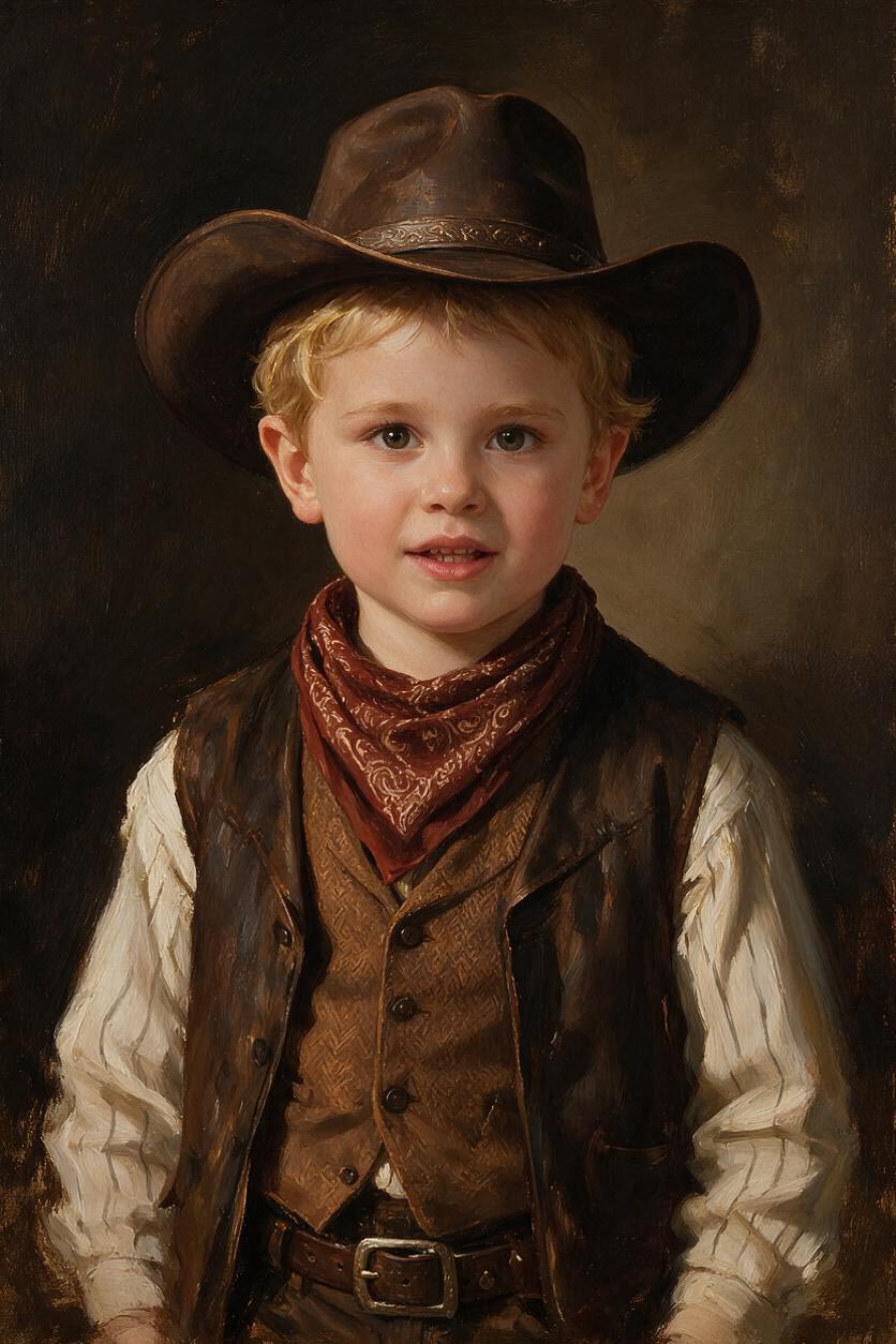 👦 Boy Oil Portrait