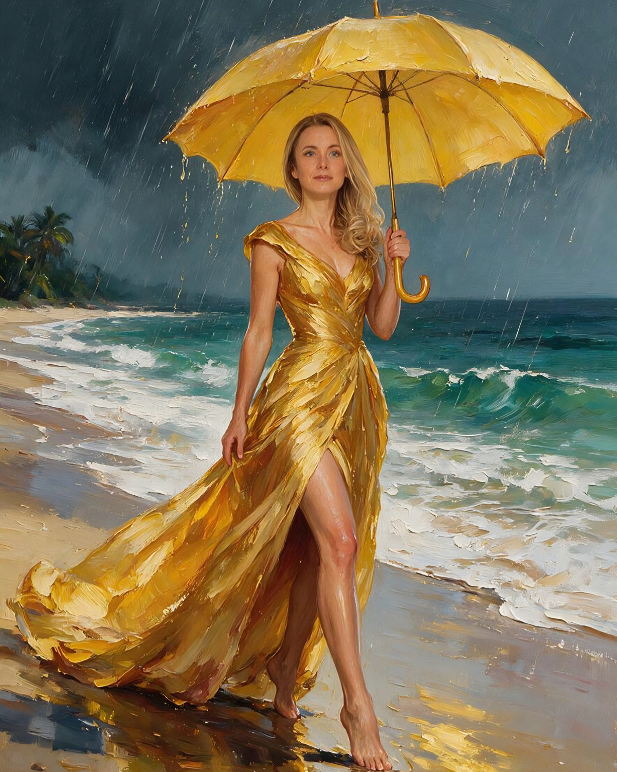 🌧️ Golden Rain Couture