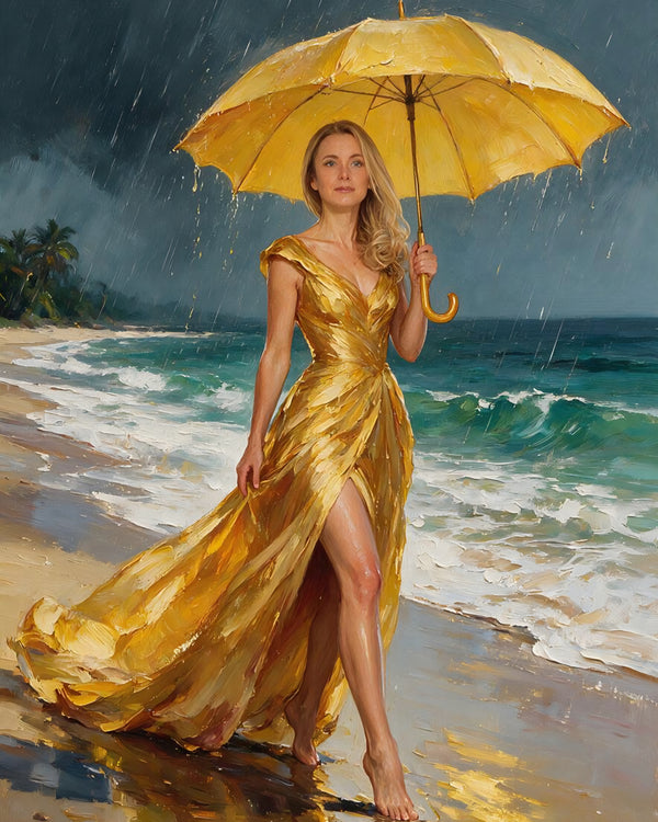🌧️ Golden Rain Couture