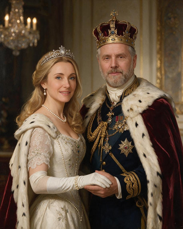 👑 Regal Royal Couple Portrait